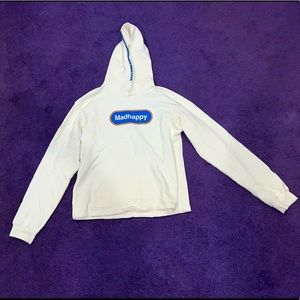 Madhappy white hoodie. Size small. Barely warn. Fits oversized.